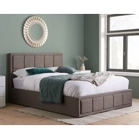 Hannover - Small Double - Ottoman Storage Bed - Grey - Fabric - 4ft - Happy Beds
