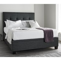Walkworth - King Size - Ottoman Storage Bed - Dark Grey - Fabric - 5ft - Happy Beds