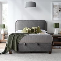 Clifton - King Size - Ottoman Storage Bed - Dark Grey - Velvet - 5ft
