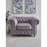 Very Home Laura Chesterfield Fabric Armchair - Grey - Fsc&Reg; Certified