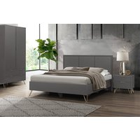 Birlea Arlo Grey Fabric Bed, Small Double