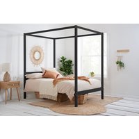 Birlea Mercia Black Four Poster Bed, King Size