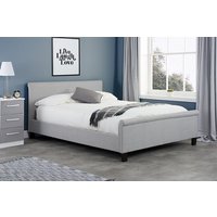 Birlea Stratus Grey Fabric Bed, Small Double