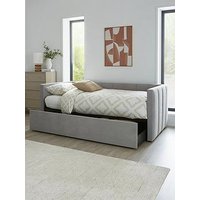 Very Home York Day Bed With Trundle Under Bed With Mattress Options (Buy & Save!) - Bed Frame With Microquilt Mattress