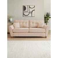 Very Home Halstow 3 Seater Fabric Sofa - Natural - Made To Order In The Uk