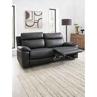 Very Home Edison 3 Seater Luxury Faux Leather Manual Recliner Sofa