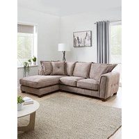 Very Home Avanti Left Hand Fabric Corner Chaise - Chocolate - Fsc Certified