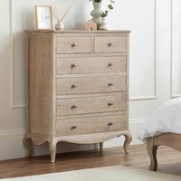 Camille - 4+2-Drawer Chest of Drawers - Oak - Wooden - Happy Beds