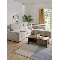 Very Home Detroit Fabric Right Hand Power Recliner Corner Group Sofa With Charging Ports And Storage - Grey