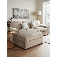 Very Home Eliza Left Hand 3 Seater Fabric Chaise Sofa - Fsc&Reg; Certified