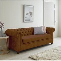 Very Home Chester Leather Look 3 Seater Sofa - Chocolate - Fsc&Reg; Certified