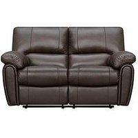 Very Home Leighton Leather/Faux Leather 2 Seater High Back Power Recliner Sofa - Brown - Fsc&Reg; Certified