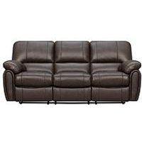 Very Home Leighton Leather/Faux Leather 3 Seater High Back Recliner Sofa - Brown - Fsc&Reg; Certified