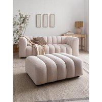 Michelle Keegan Home Mikah 3 Seater Fabric Sofa + Footstool Set (Buy & Save!)