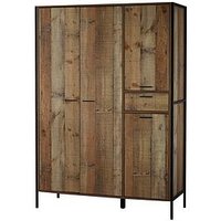 Lpd Furniture Hoxton 4 Door, 1 Drawer Wardrobe