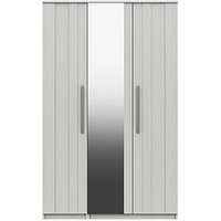 One Call Taylor Part Assembled 3 Door Mirrored Wardrobe