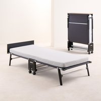 Jay-Be – Single - Rollaway Folding Bed with E-Fibre Mattress – White/Black – Metal/Fabric – 3ft