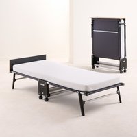Jay-Be – Single - Rollaway Folding Bed with Memory Mattress – White/Black – Metal/Fabric – 3ft