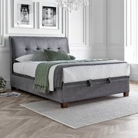 Accent - Super King Size - Ottoman Storage Bed - Vogue Grey - Fabric - 6ft- Happy Beds