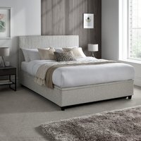 Avery - Super King Size - Ottoman Storage Bed -  Stone Grey - Fabric - 6ft - Happy Beds